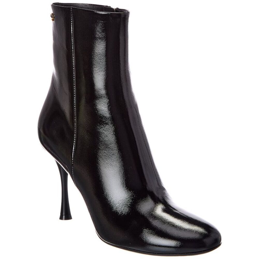 Gianvito Rossi Carla 85 Leather Bootie, Black